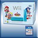 Wii bleue : pack Mario Sonic London 2012 avec puce Wiikey 2