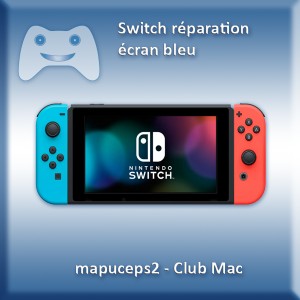 Nintendo Switch. Réparation écran bleu