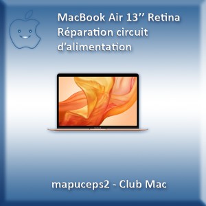 MacBook Air Retina 13" A1932 - Réparation circuit d'alimentation