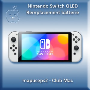 Nintendo Switch OLED. Remplacement batterie 4100mAh - 3,7V